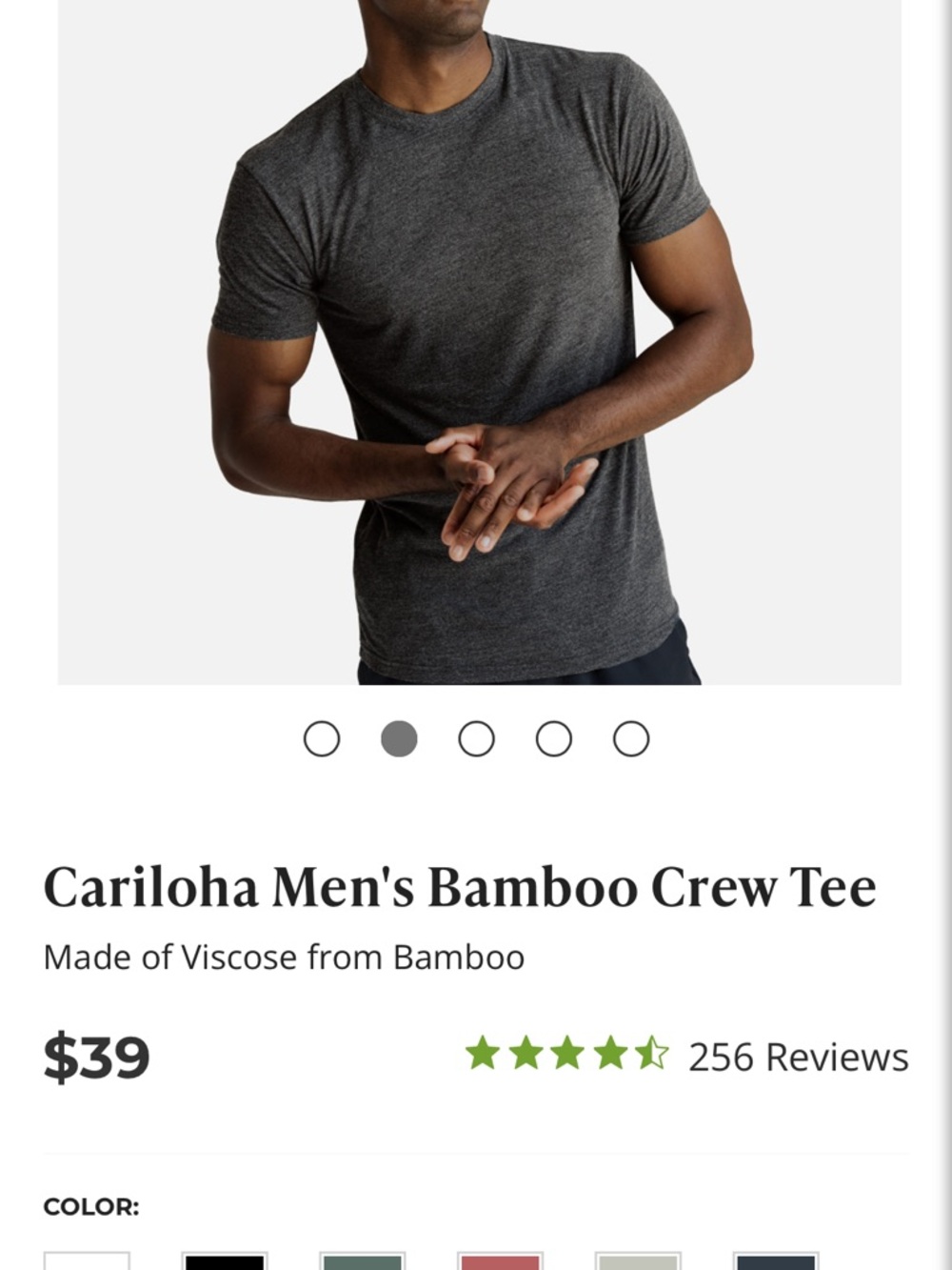 Comfort Colors Men's Short Sleeve Crew Tee - Charcoal